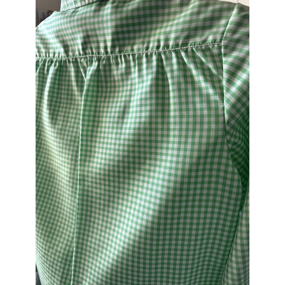 JH Collections Green And White Gingham Collared Button Up Shirt -‎ Size 8/9 - Picture 13 of 13